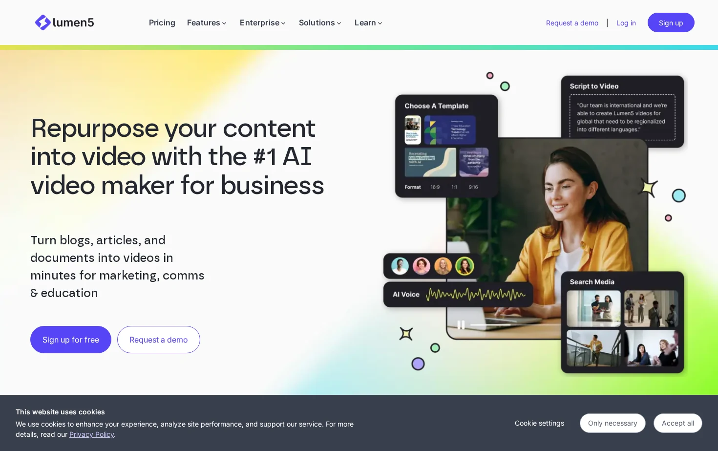 Lumen5 页面快照